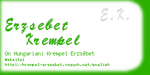 erzsebet krempel business card